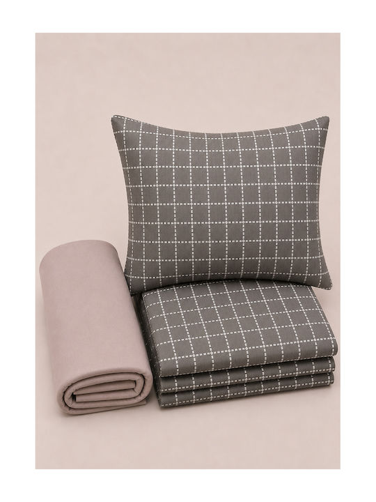 Comfort Set Single Bed Sheets 165x270cm Grey 3 ...