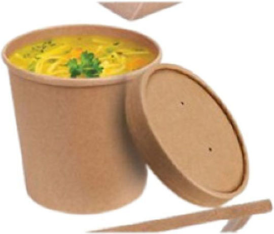 Set 25 Papier-Einwegschalen mit Kapazität 473ml