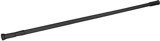 MRShome Teleskopische Duschvorhangstange Gerade Schwarze Φ22mm 140cm