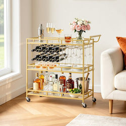 Vevor Freistehend Weinregal & Schränke Glas mit Rädern Gold JBFWC08MJSBLGBVEW001V0 Vevor Freistehend Weinregal & Schränke Glas mit Rädern Gold JBFWC08MJSBLGBVEW001V0