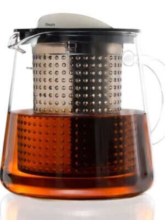 O Dromos tou Tsagiou Tea Control Teapot with Filter Glass Transparent 800ml