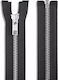 Zipper Iron Separating No 5 Jacket Silver Teeth 50cm Black 580