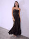 Celestino Women's Maxi Dress Smocked Dark Brown