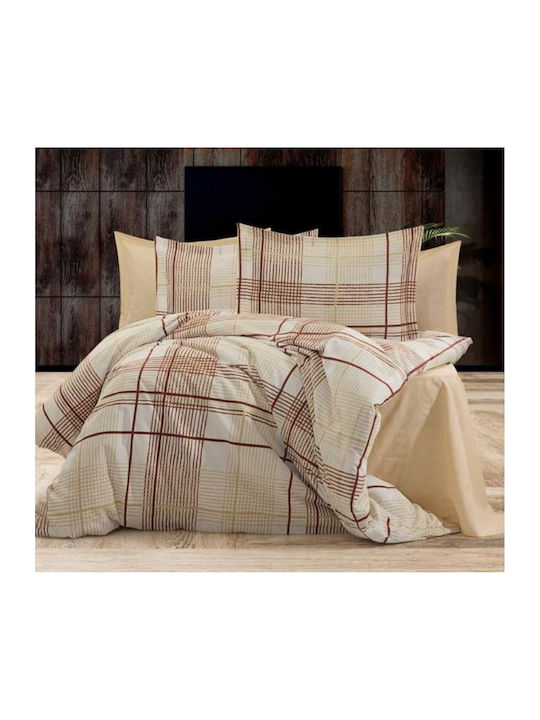 MayHome Σετ Πάπλωμα King Size 260x240εκ. Polycotton Γεωμετρικό