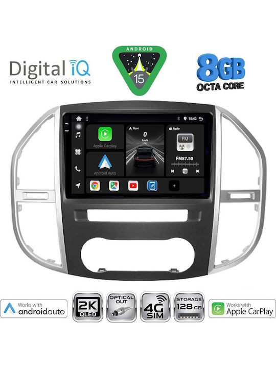Digital IQ Car Audio System for Mercedes-Benz Vito / Viano 2015 (Bluetooth/USB/WiFi/GPS/Apple CarPlay/Android Auto) with 10" Touch Screen