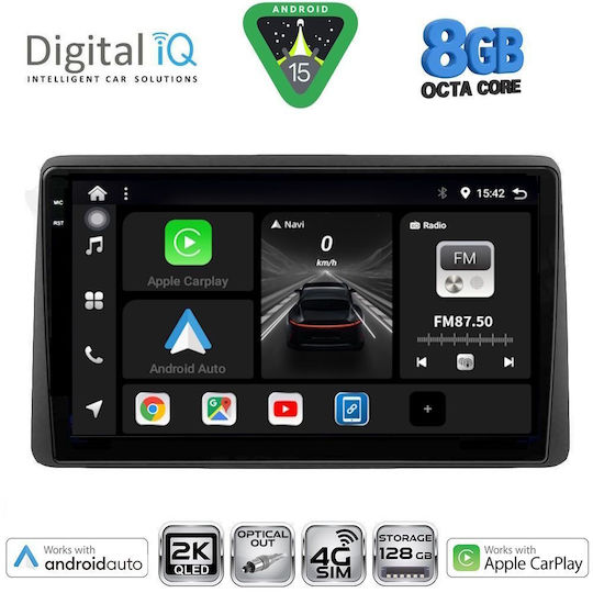 Digital IQ Car Audio System for Nissan Juke 2021 (Bluetooth/USB/WiFi/GPS/Apple CarPlay/Android Auto) with 10" Touch Screen