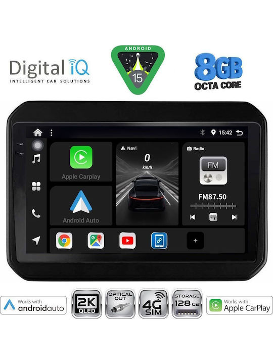 Digital IQ Car Audio System for Suzuki Ignis 2016 (Bluetooth/USB/WiFi/GPS/Apple CarPlay/Android Auto) with 9" Touch Screen