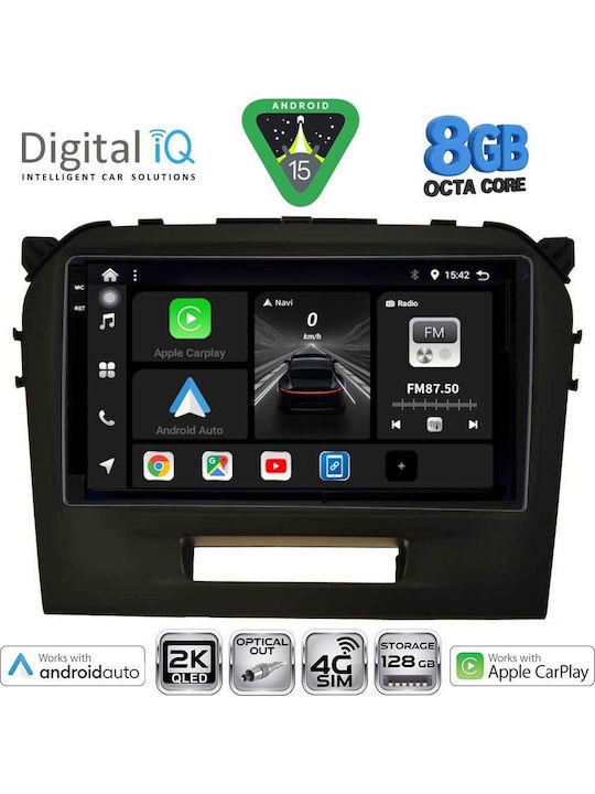 Digital IQ Car Audio System for Suzuki Vitara 2016-2022 (Bluetooth/USB/WiFi/GPS/Apple CarPlay/Android Auto) with 9" Touch Screen