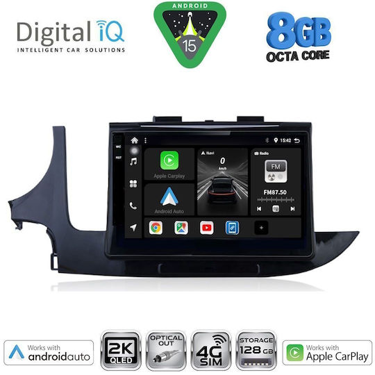 Digital IQ Ηχοσύστημα Αυτοκινήτου για Opel Mokka 2016-2021 (Bluetooth/USB/WiFi/GPS/Apple-Carplay/Android-Auto) με Οθόνη Αφής 9"