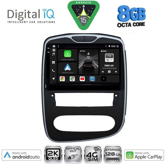 Digital IQ Car Audio System for Renault Clio 2016-2019 Bluetooth USB WiFi GPS Apple CarPlay Android Auto with 10" Touch Screen