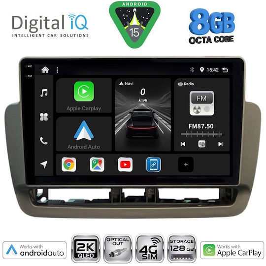 Digital IQ Car Audio System for Seat Ibiza 2012-2015 (Bluetooth/USB/WiFi/GPS/Apple CarPlay/Android Auto) with 9" Touch Screen