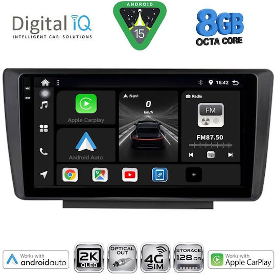 Digital IQ Ηχοσύστημα Αυτοκινήτου για Skoda Octavia 2005-2012 με Clima (Bluetooth/USB/WiFi/GPS/Apple-Carplay/Android-Auto) με Οθόνη Αφής 9"