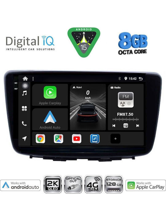 Digital IQ Car Audio System for Suzuki Baleno 2016-2022 Bluetooth USB WiFi GPS Apple CarPlay Android Auto with 9" Touch Screen