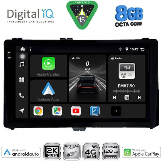 Digital IQ Car Audio System for Toyota Auris / Aygo X / Corolla 2017-2019 (Bluetooth/USB/WiFi/GPS/Apple CarPlay/Android Auto) with 9" Touch Screen