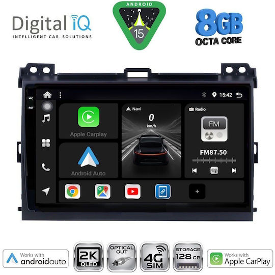 Digital IQ Ηχοσύστημα Αυτοκινήτου για Toyota Land Cruiser 2002-2008 (Bluetooth/USB/WiFi/GPS/Apple-Carplay/Android-Auto) με Οθόνη Αφής 9"