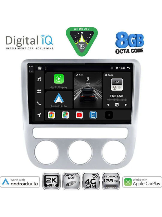 Digital IQ Car Audio System for Volkswagen Eos / Scirocco 2006 with Clima (Bluetooth/USB/WiFi/GPS/Apple CarPlay/Android Auto) with 9" Touch Screen