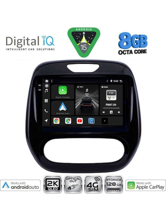 Digital IQ Car Audio System for Renault Captur 2013-2019 (Bluetooth/USB/WiFi/GPS/Apple CarPlay/Android Auto) with 9" Touch Screen