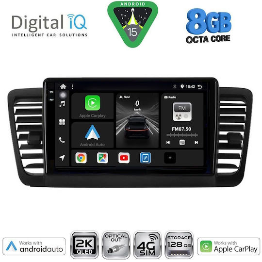 Digital IQ Car Audio System for Subaru Legacy / Outback 2002-2008 (Bluetooth/USB/WiFi/GPS/Apple CarPlay/Android Auto) with 9" Touch Screen