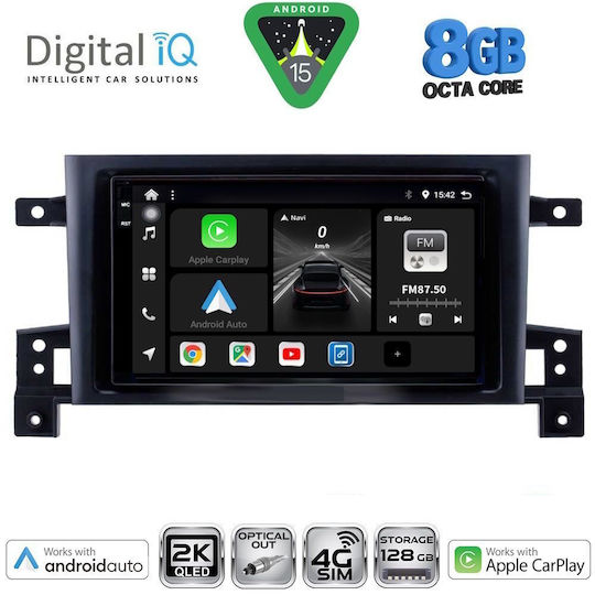 Digital IQ Car Audio System for Suzuki Grand Vitara 2005-2015 Bluetooth USB WiFi GPS Apple CarPlay Android Auto with 9" Touch Screen