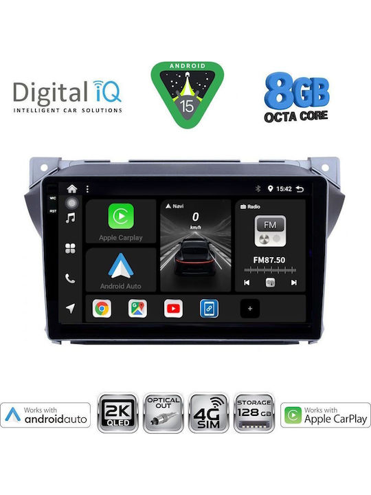 Digital IQ Auto-Audiosystem für Suzuki Alto Nissan Pixo 2009-2014 Bluetooth USB Eingebautes Wi-Fi GPS Apple CarPlay Android Auto mit 9 Zoll Touchscreen