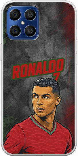 World Stars Collection Cristiano Ronaldo Honor X8 Flexible TPU Transparent Silicone Mobile Phone Case
