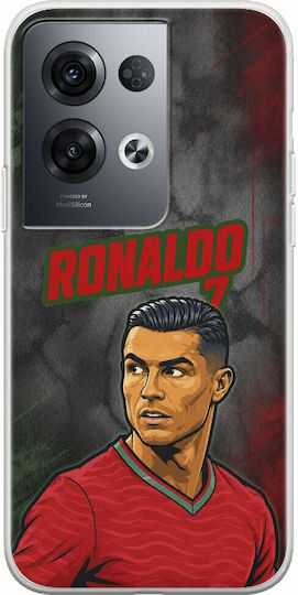 World Stars Collection Cristiano Ronaldo Case Oppo Reno 8 Pro 5G Flexible TPU Transparent Silicone