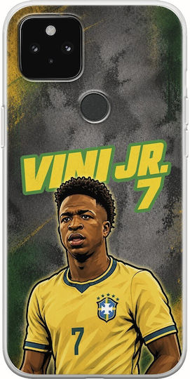 Калъф World Stars Collection Vinicius Junior Google Pixel 4a 5g Гъвкав TPU Прозрачен Силикон