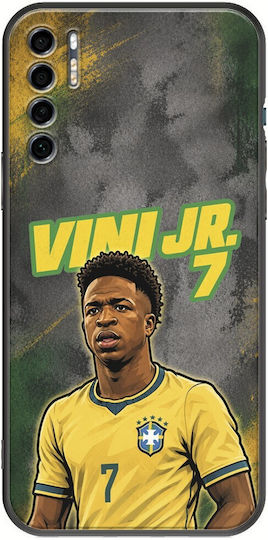 Husă World Stars Collection Vinicius Junior TCL 20S 20 5G 20L 20L+ Neagră TPU Silicon