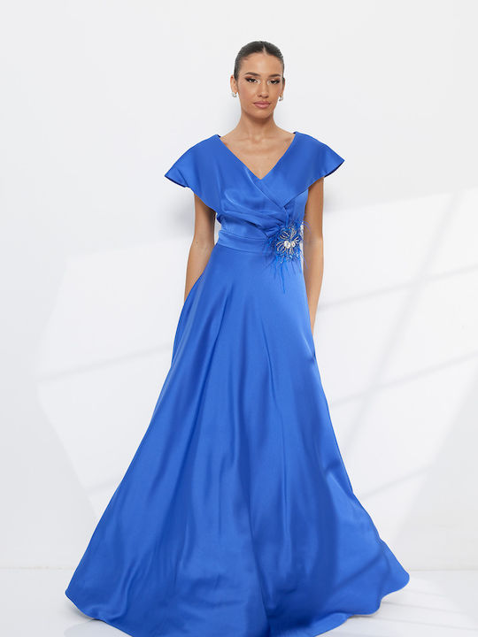 RichgirlBoudoir Satin Damenkleid Hochzeit - Taufe Blau