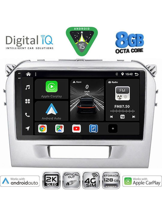 Digital IQ Car Audio System for Suzuki Vitara 2016-2022 Bluetooth USB WiFi GPS Apple CarPlay Android Auto with 9" Touch Screen