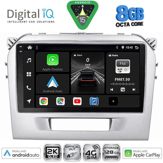 Digital IQ Ηχοσύστημα Αυτοκινήτου για Suzuki Vitara 2016-2022 (Bluetooth/USB/WiFi/GPS/Apple-Carplay/Android-Auto) με Οθόνη Αφής 9"