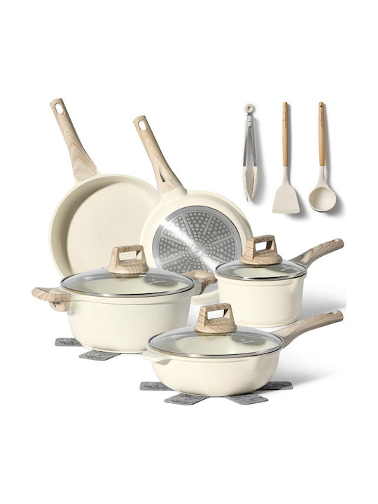 Just Perfecto Premium Cookware Set from Cast Aluminum with Ceramic Coating 13 Pieces