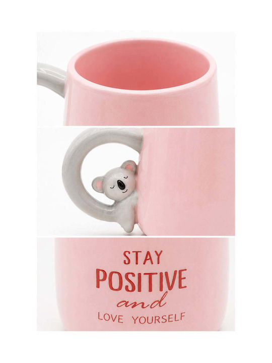 SteweHome Ceramic Pink Mug 400ml