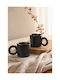 SteweHome Keramiktasse Schwarze 260ml 2 Stück