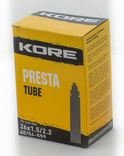 Σαμπρέλα Ποδηλάτου Kore Presta 26 X 1.5/2.2 Tube