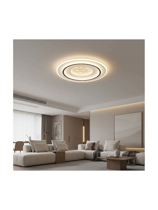 Alista Home Plafonieră de Tavan 50cm Neagră cu LED Integrat și Telecomandă