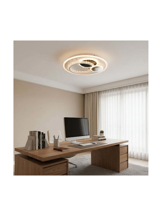 Alista Home Plafonieră de Tavan Neagră cu LED Integrat și Cristale
