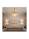 Alista Home Candelabru 5xE14 Ø40cm cu Cristale Auriu AT1CT-IM1P-HT2L-CC839/40GD