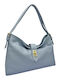 Leather Women's Light Blue Shoulder Bag