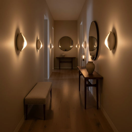 Alista Home Μοντέρνο Φωτιστικό Τοίχου με Ντουί E27 Λευκό 30x35εκ.