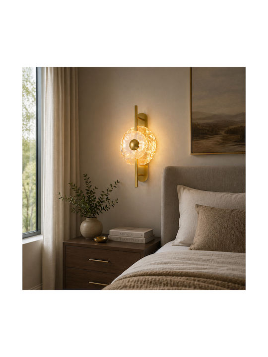 Alista Home Lampă de Perete Modernă cu LED Integrat și Lumină Albă Naturală Auriu