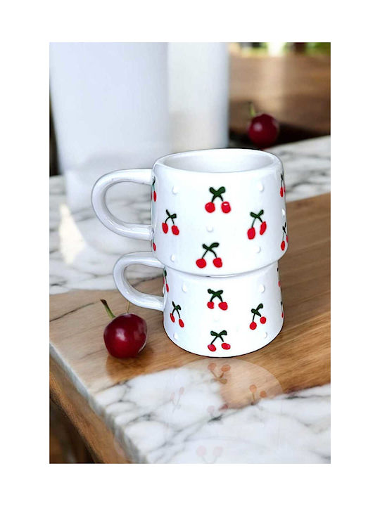SteweHome Ceramic White Mug 2 Pieces