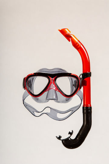 Florida Diving Mask with Snorkel Red