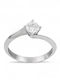 Etho Messina Single Stone Ring In 14K White Gold With Diamond