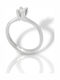Mentzos Single Stone Ring In 18K White Gold With Diamond
