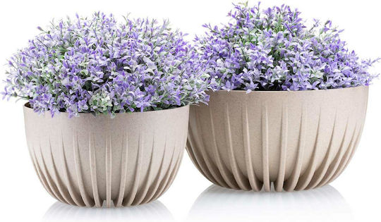 HowHomely Concrete Brown Plant Pot