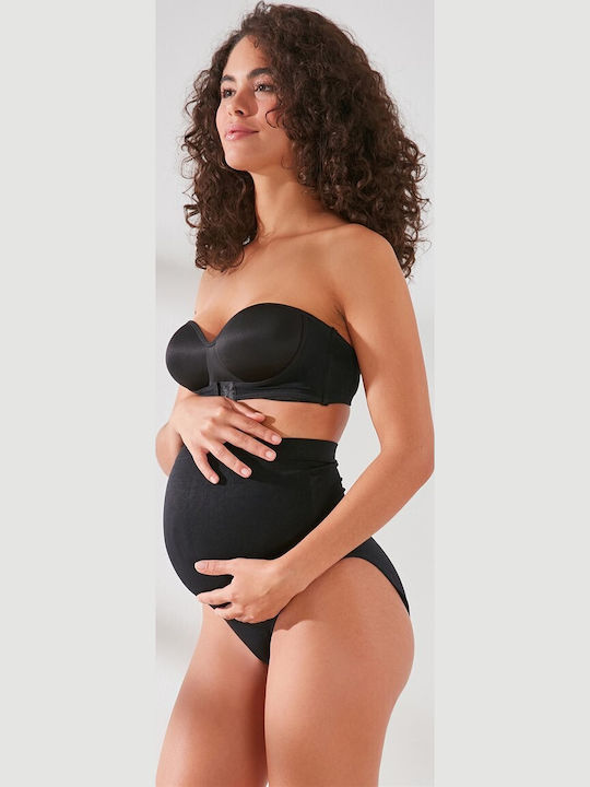 Base Umstandsbadebekleidung Damen Bikini Schwarz C15210