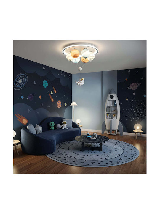 Alista Home Candelabru Pentru Copii Lampă De Tavan 60W Cu Soclu E27 Albă