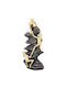 Decorative Polyresin 10x8x25 Cm Black Gold Keskor 72347-1