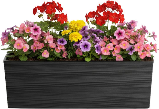 HowHomely Plastic Black Flower Pot 56x19cm